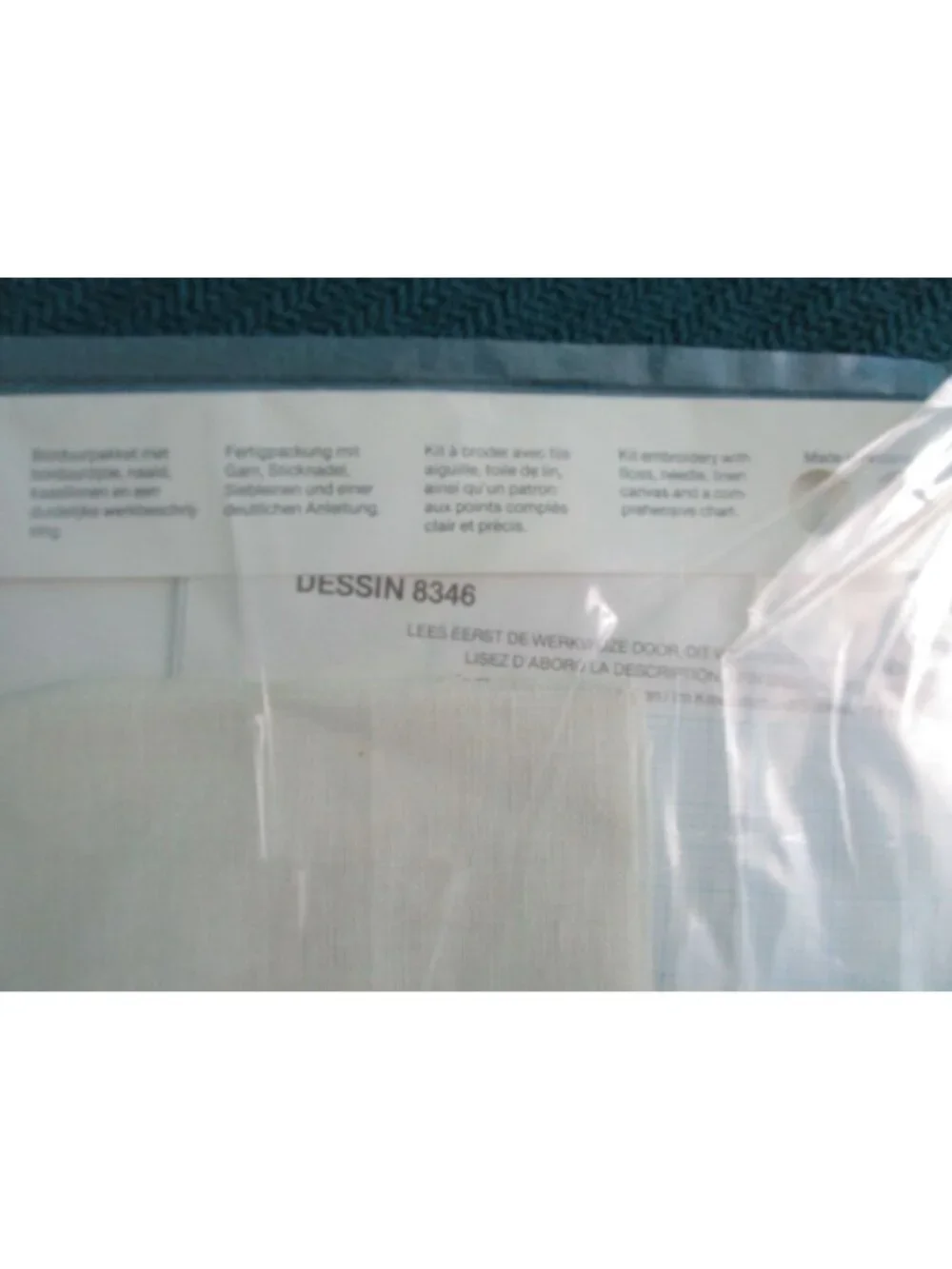 Hands of God Baby Cross Stitch Kit Maria Van Scharrenburg 8346 Linen Floss Open